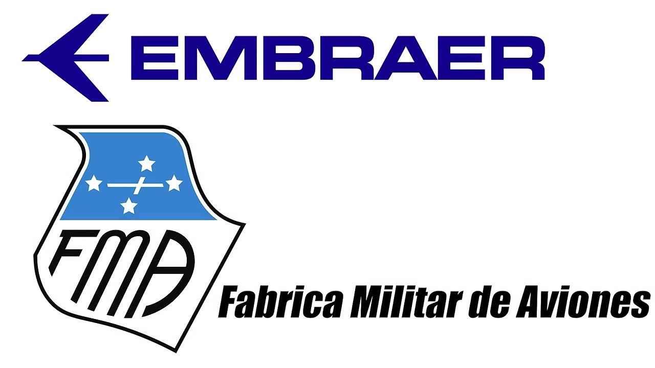 Логотипы Embraer и FMA (Fabrica Militar de Aviones) — эмблемы партнёров, создавших CBA-123 по соглашению 1986 года