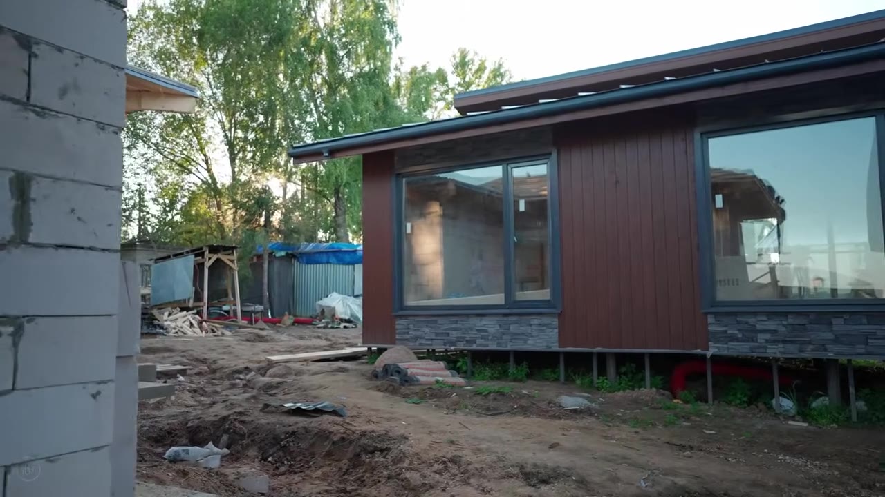 Дом команды Александра через 2,5 месяца от нуля: фанера, светлые стены, залитая стяжка и уже готовые санузлы